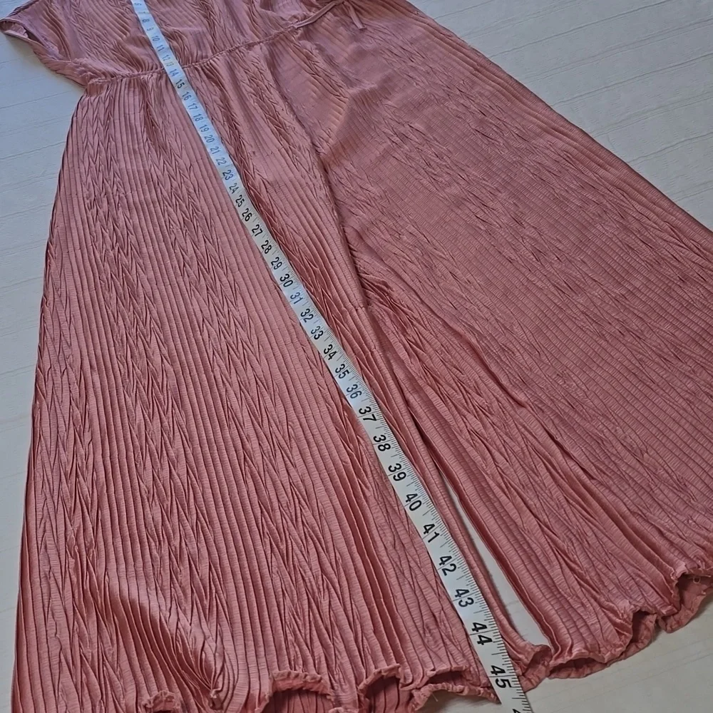 Zara Rose Pink Pleated Culotte Jumpsuit Girls Size 11/12